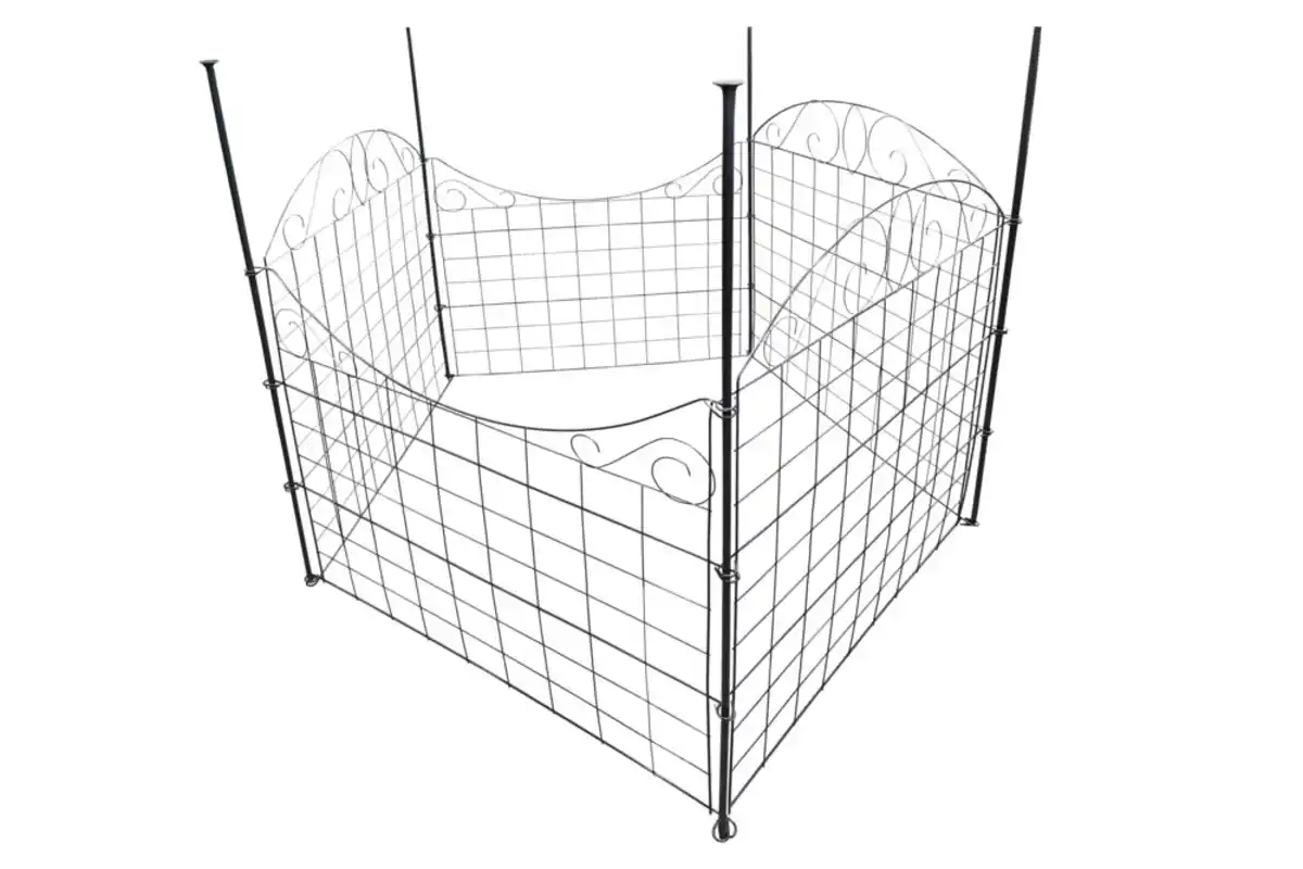 Bild 1 von Metall-Gartenzaun, M3, pulverbeschichtet, ca. 77,5 x 64 cm - Anthrazit