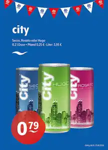 city Secco, Rosato oder Hugo
