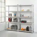 Bild 3 von Schwerlastregal 2er Set mit 2 Lochplatten Sets, je Ablage 175kg belastbar, 180 x 180 x 40 cm