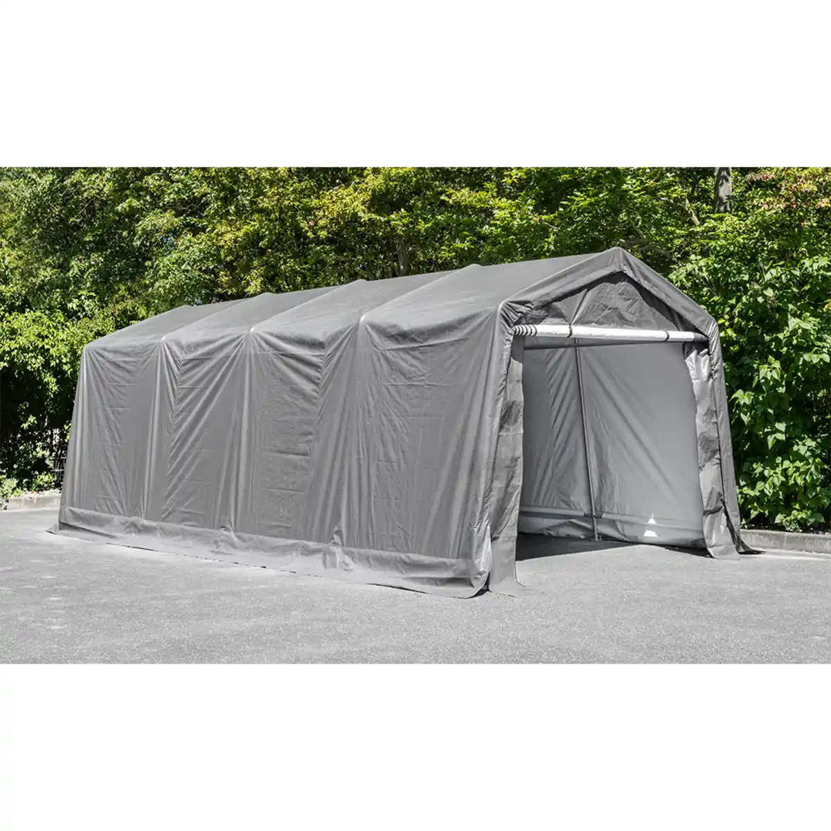 Bild 1 von Folien Autogarage Zeltgarage ca. 305 x 610 x 240 cm - Grau