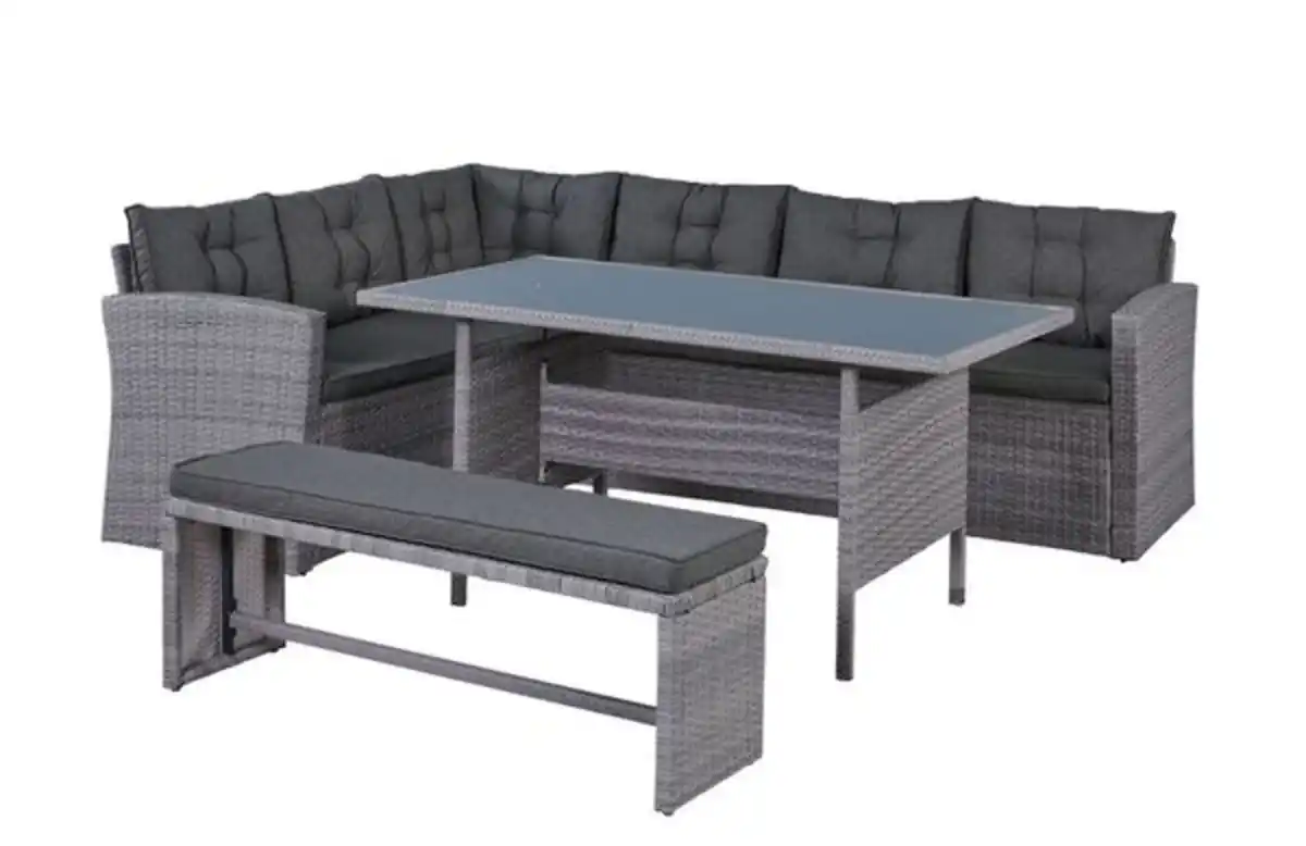 Bild 3 von 14 tlg. Elegantes Ecksofa Set ca. 177 x 235 x 74 cm - Grau