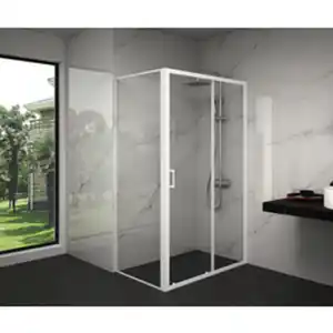 Marwell Glasdusche, HxT: 200 x 80 cm