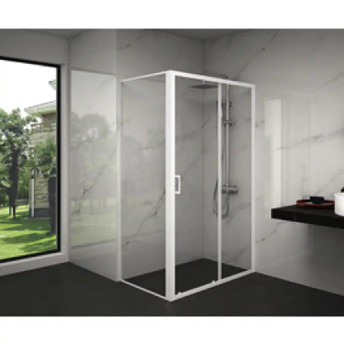 Bild 1 von Marwell Glasdusche, HxT: 200 x 80 cm