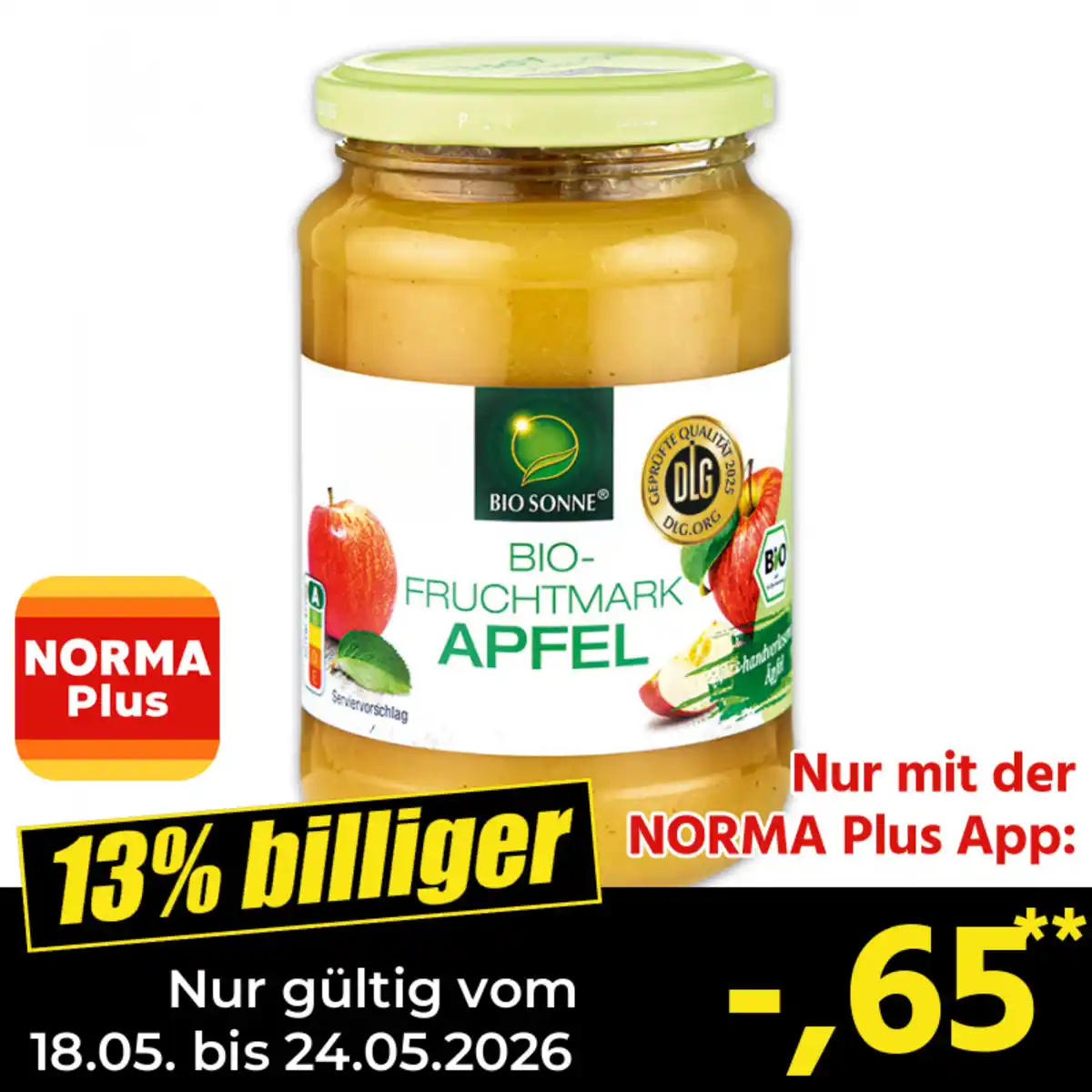 Bild 1 von Bio Sonne Bio-Fruchtmark Apfel