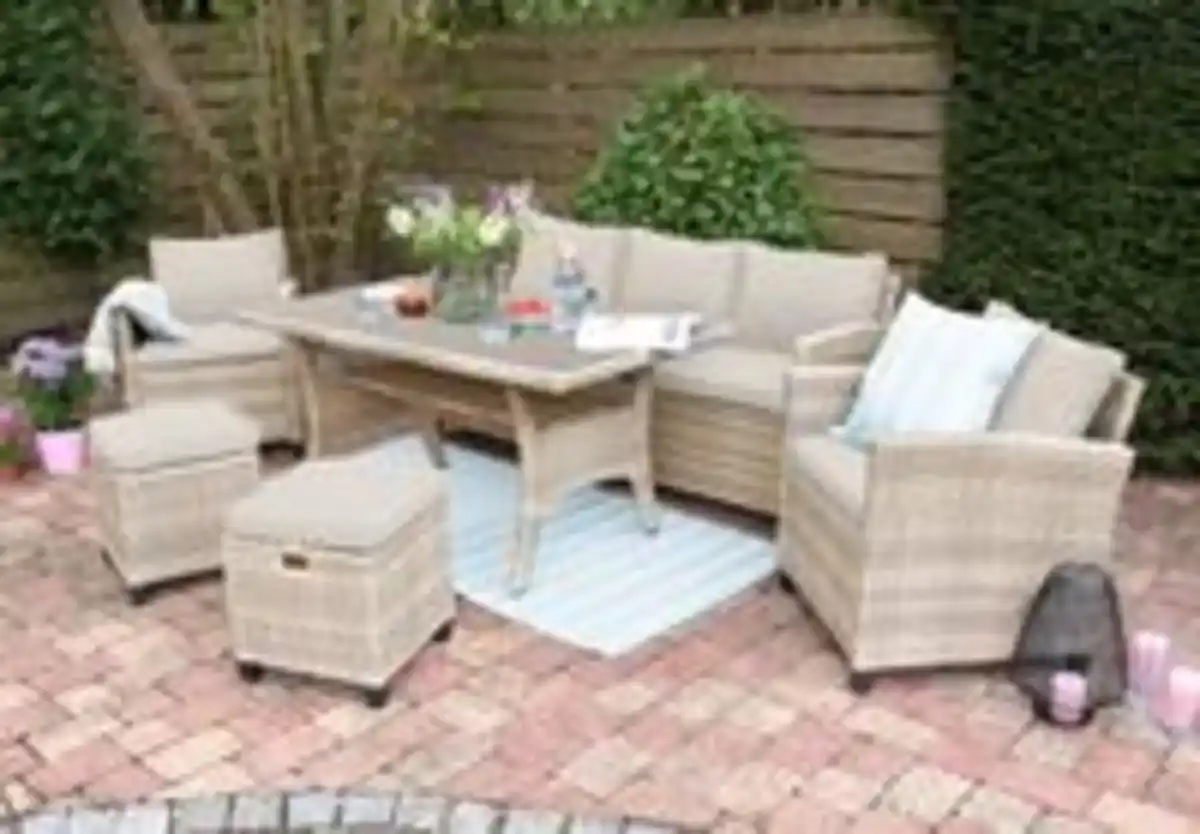 Bild 2 von 15tlg. Ecklounge Dining-Lounge "Prato II" beige