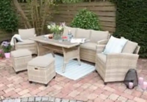 Bild 2 von 15tlg. Ecklounge Dining-Lounge "Prato II" beige