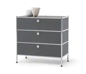 Kommode Metall »CN3« mit 3 Schubladen, grau