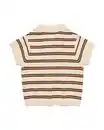 Bild 2 von Baby-Poloshirt, Feinstrick, gestreift ecru