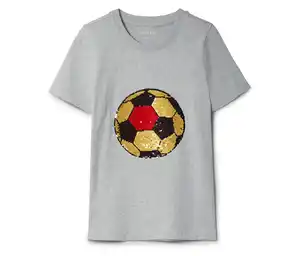 Kinder-T-Shirt mit Wendepailletten, Fußball