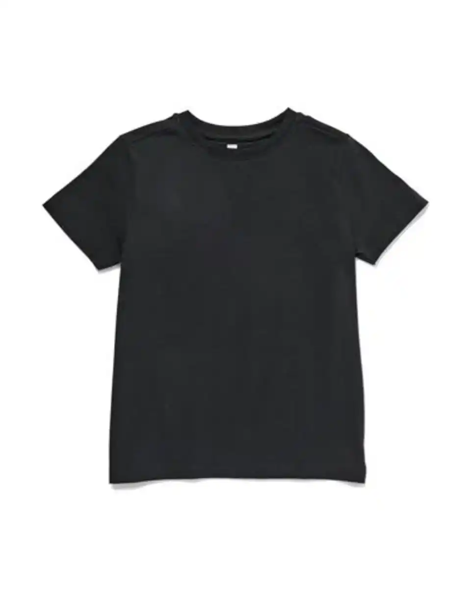 Bild 2 von 2er-Pack Basic-Kinder-Shirts, Baumwolle/Elasthan schwarz