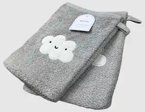 Waschlappen Wolke Grau 2er Set