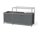 Bild 1 von Lowboard Metall »CN3« mit Klappenfach und Glasplatte, grau