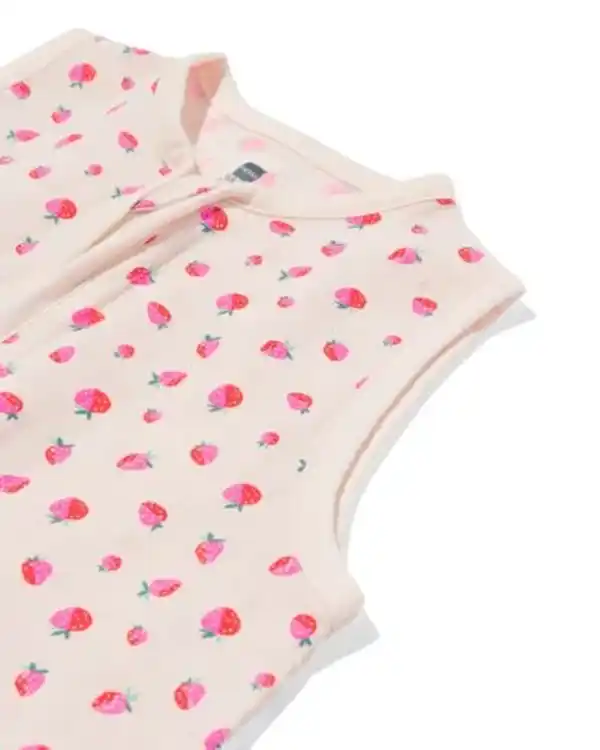 Bild 3 von Baby-Schlafsack, ärmellos, Musselin, 0,5 TOG, Erdbeeren hellrosa