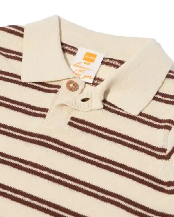 Bild 3 von Baby-Poloshirt, Feinstrick, gestreift ecru