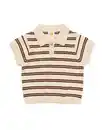 Bild 1 von Baby-Poloshirt, Feinstrick, gestreift ecru