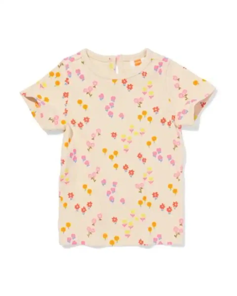Bild 1 von Baby-T-Shirt, gerippt, Blumen ecru