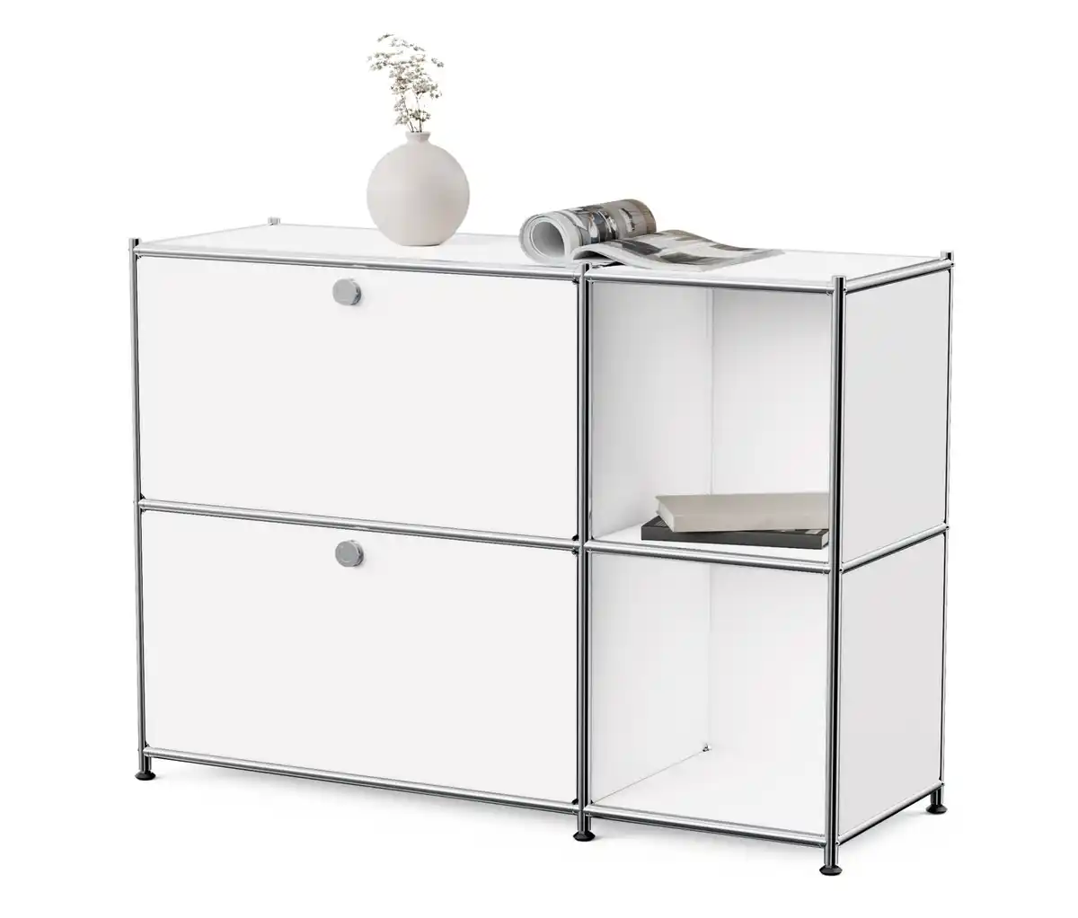 Bild 1 von Sideboard Metall »CN3« mit 2 Klappenfächern, weiß