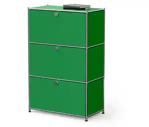 Kommode Metall »CN3« mit 3 Klappenfächern, grün