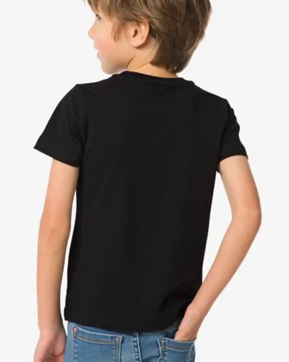 Bild 4 von 2er-Pack Basic-Kinder-Shirts, Baumwolle/Elasthan schwarz