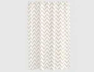 Duschvorhang Zickzack Weiß, Beige