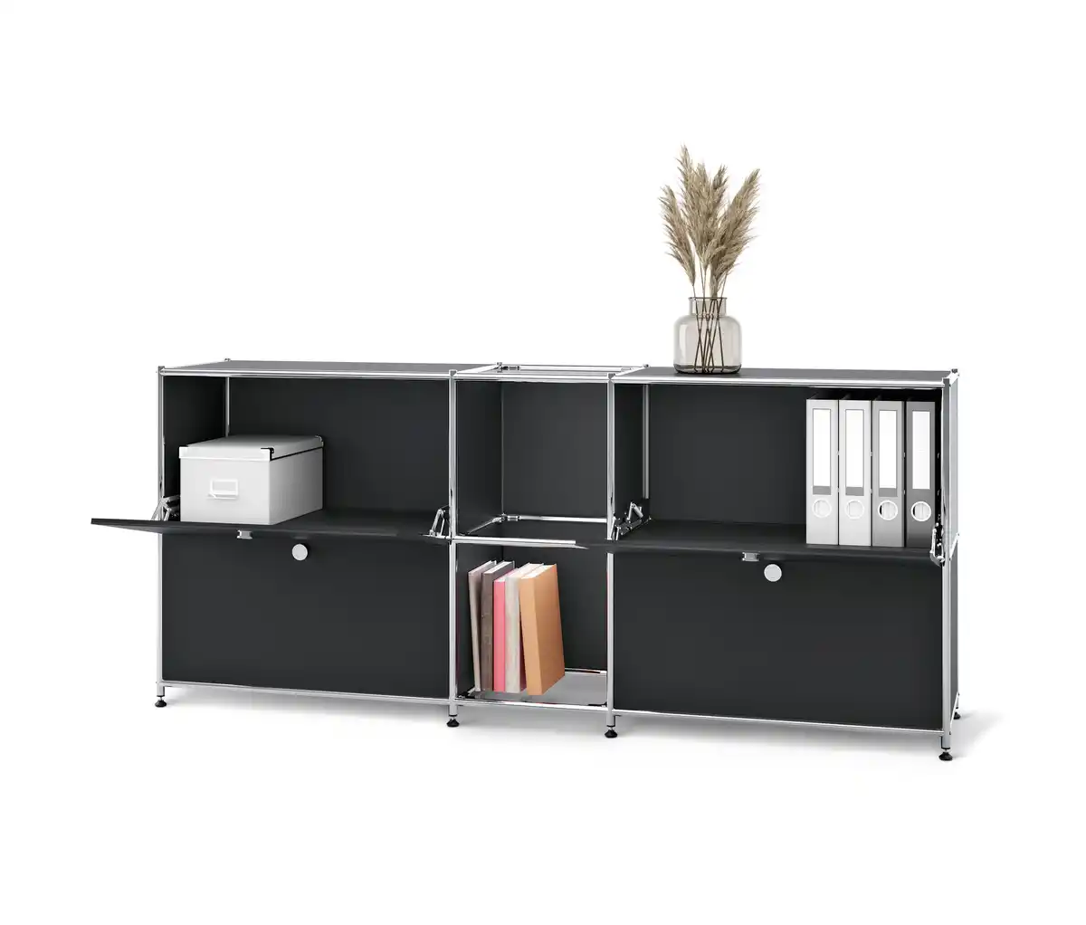 Bild 1 von Sideboard Metall »CN3« mit 4 Klappenfächern, schwarz
