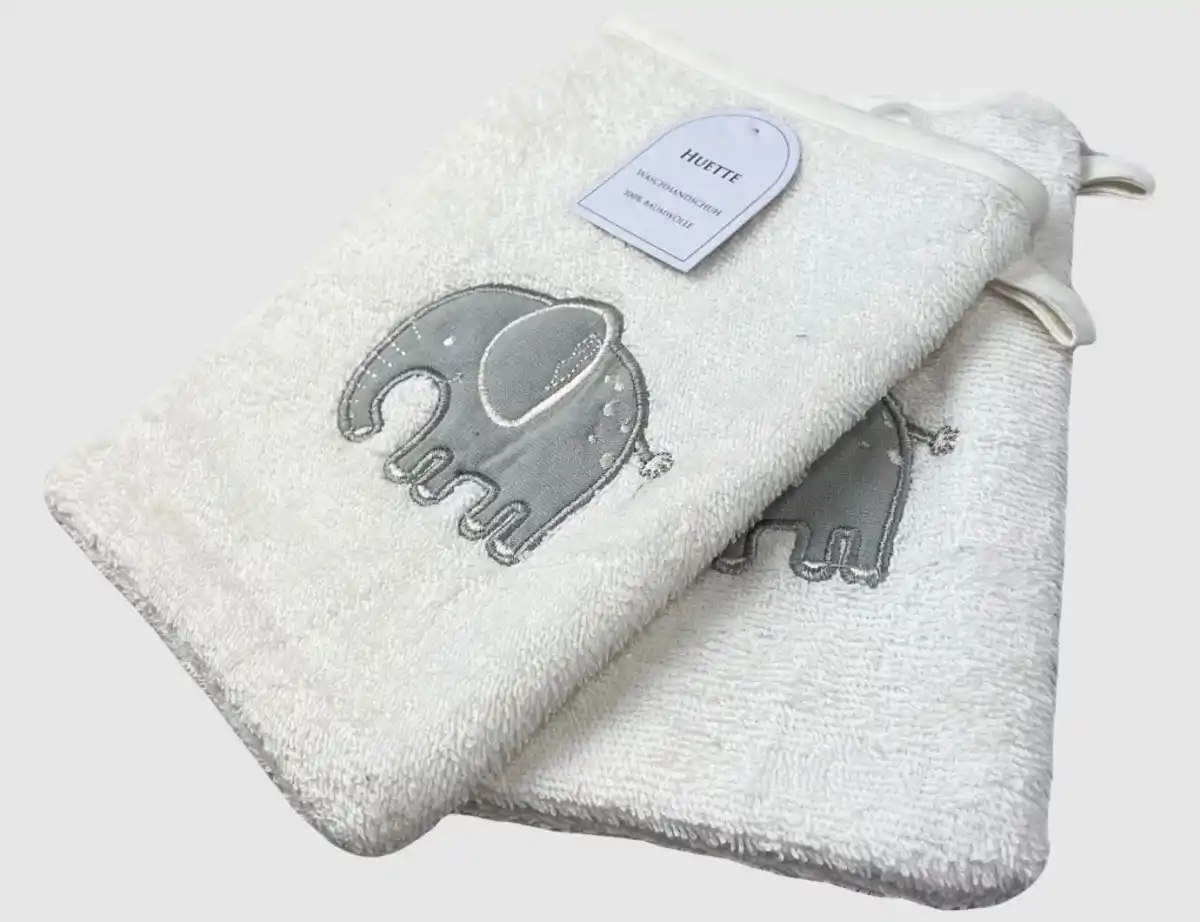 Bild 1 von Waschlappen Elefant Weiß 2er Set