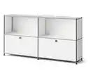 Bild 1 von Metall-Sideboard »CN3 Slim Line« mit 2 versetzbaren Klappenfächern, weiß
