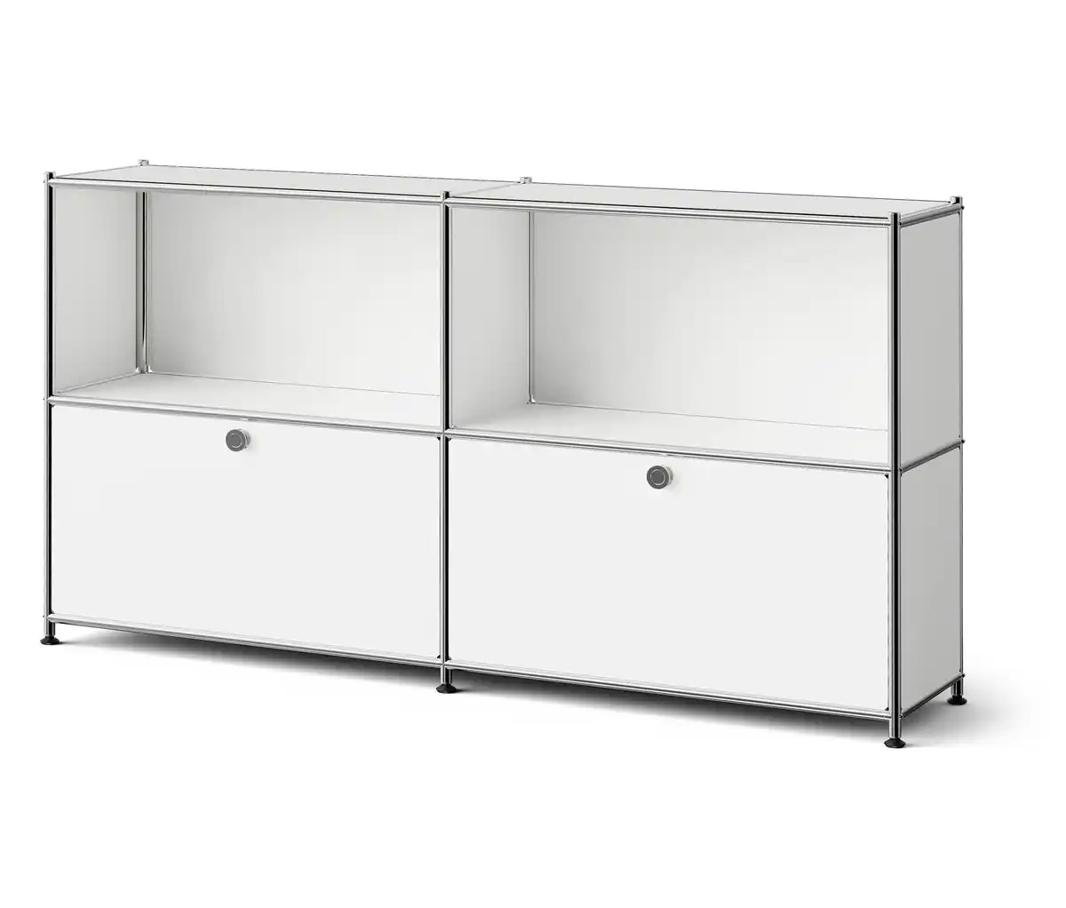 Bild 1 von Metall-Sideboard »CN3 Slim Line« mit 2 versetzbaren Klappenfächern, weiß