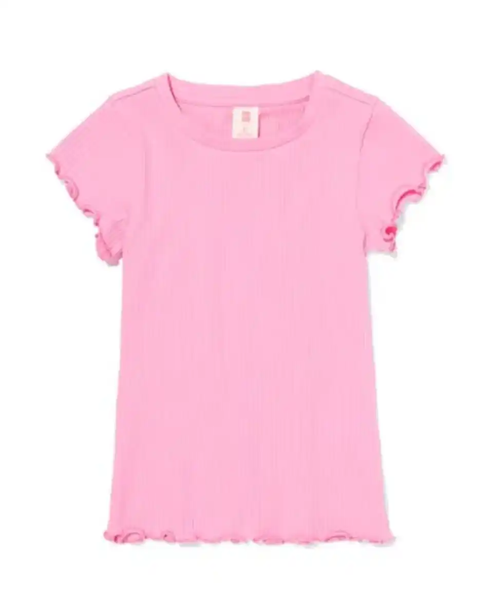 Bild 2 von Kinder-T-Shirt, gerippt rosa