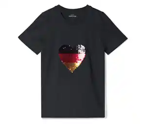 Kinder-T-Shirt mit Wendepailletten, Herz