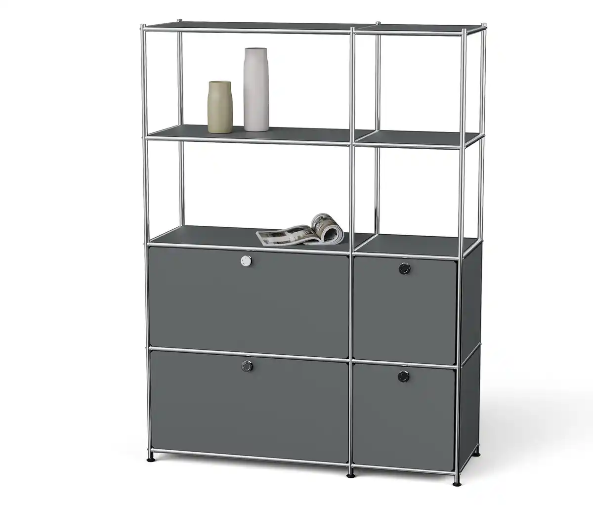 Bild 1 von Regal Metall »CN3« mit 4 Klappenfächern, grau