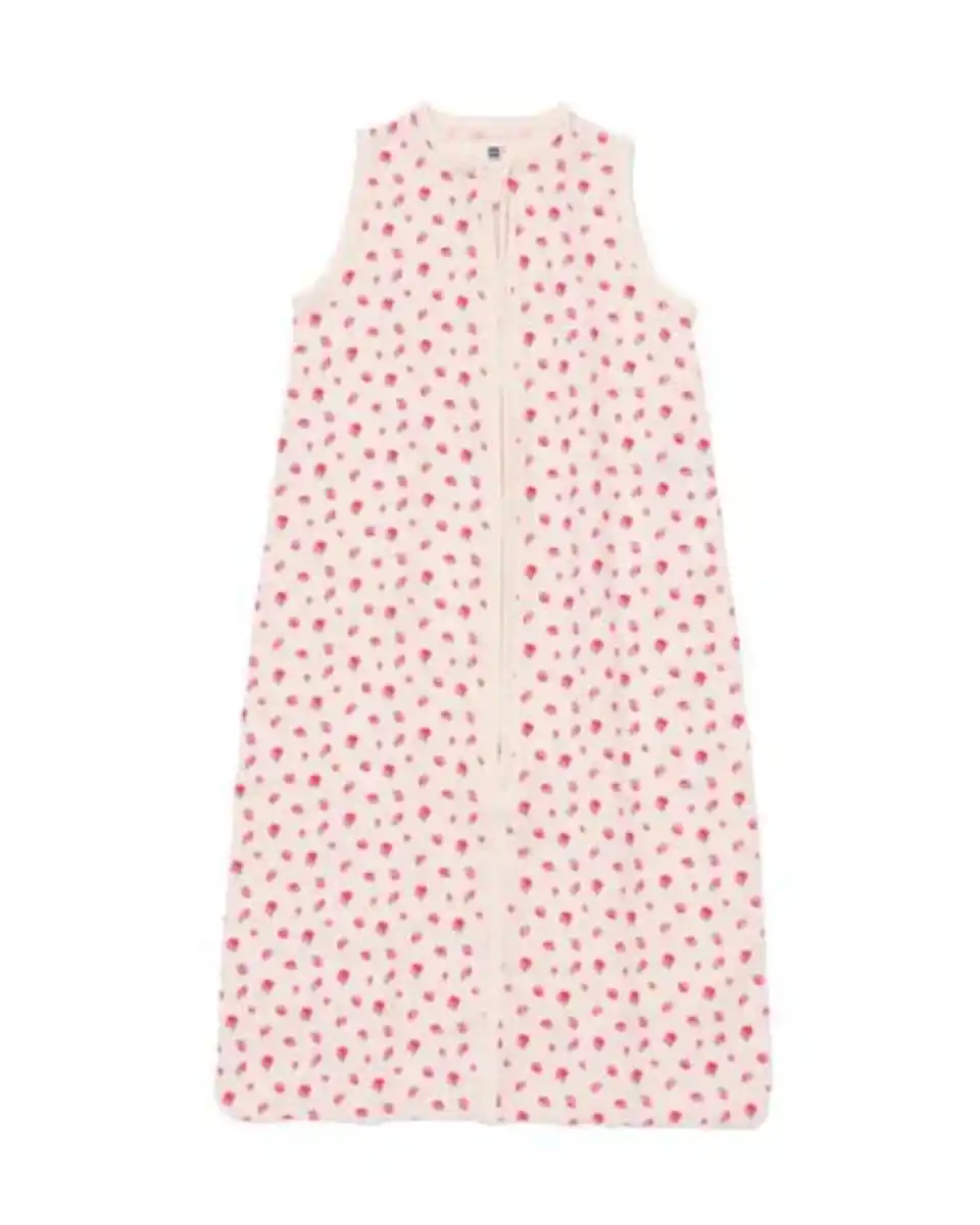 Bild 1 von Baby-Schlafsack, ärmellos, Musselin, 0,5 TOG, Erdbeeren hellrosa