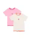 Bild 1 von Baby-T-Shirts mit Rippenstruktur – 2 Stück rosa