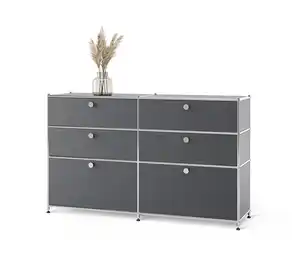 Kommode Metall »CN3« mit 6 Schubladen, grau