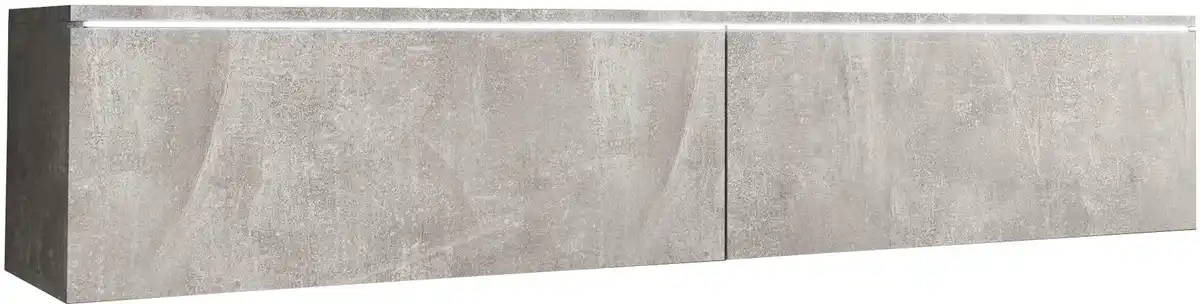 Bild 1 von TV-Lowboard mit LED ca. 140x30 cm Beton Optik, Grau