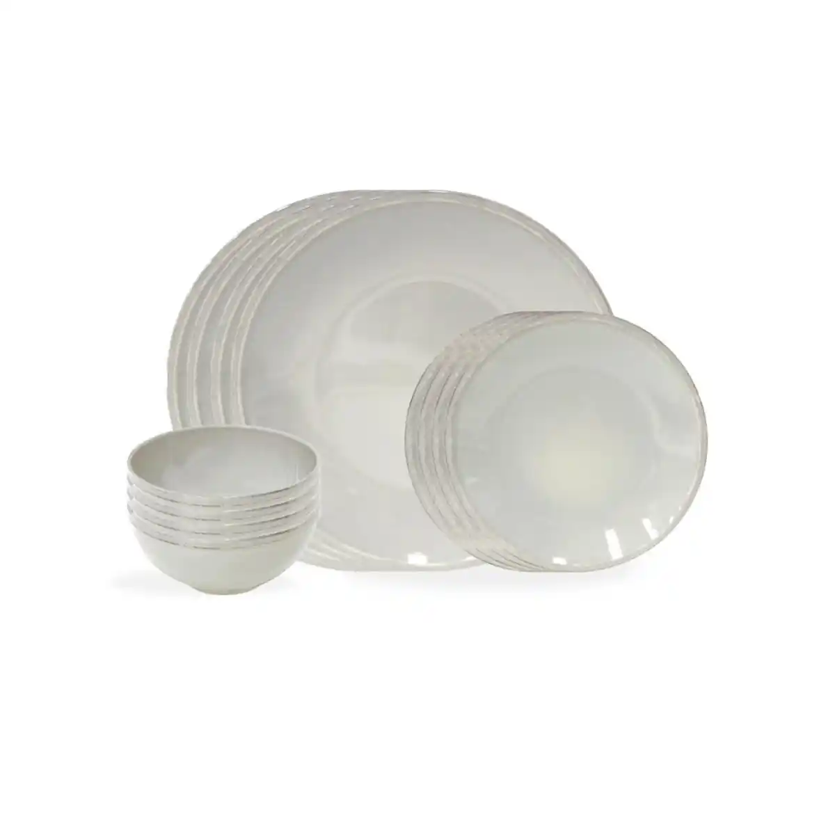 Bild 1 von Costa Nova Kombiservice Friso, Grau, Keramik, 12-teilig, 740 ml, Handmade in Europe, Essen & Trinken, Geschirr, Geschirr-Sets, Kombiservice