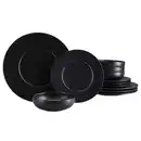 Bild 1 von Creatable Tafelservice Unico Schwarz, Schwarz, Keramik, 12-teilig, lebensmittelecht, stapelbar, Essen & Trinken, Geschirr, Geschirr-Sets, Tafelservice