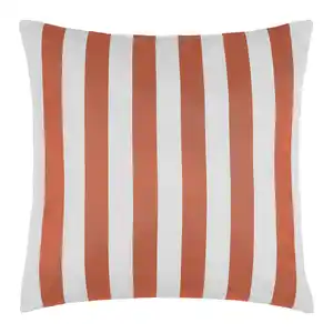 Outdoor-Kissen Amore Streif Orange/Weiß ca. 45x45cm, Orange, Weiß