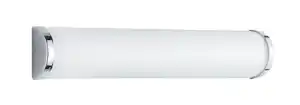 Spiegelleuchte Xavi in Opal/Chrom max. 40 Watt, Opal, Chromfarben