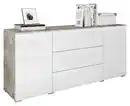 Bild 1 von Sideboard Vera mit LED ca. 150 cm Weiß Hochgl./Grau, Grau, Weiß Hochglanz