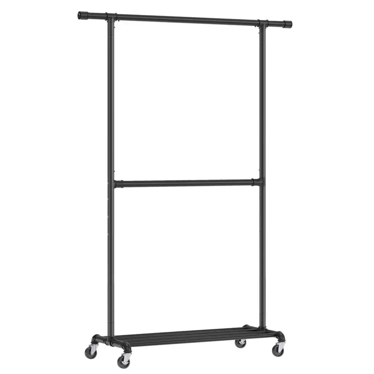 Bild 1 von Kleiderwagen, Schwarz, Metall, 130x198x49 cm, Hosenhalter, Garderobe, Garderobenständer