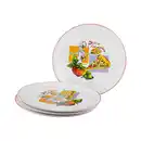 Bild 1 von Creatable Pizzateller Milano Sofia, Mehrfarbig, Keramik, 4-teilig, rund, lebensmittelecht, stapelbar, Essen & Trinken, Geschirr, Teller, Pizzateller