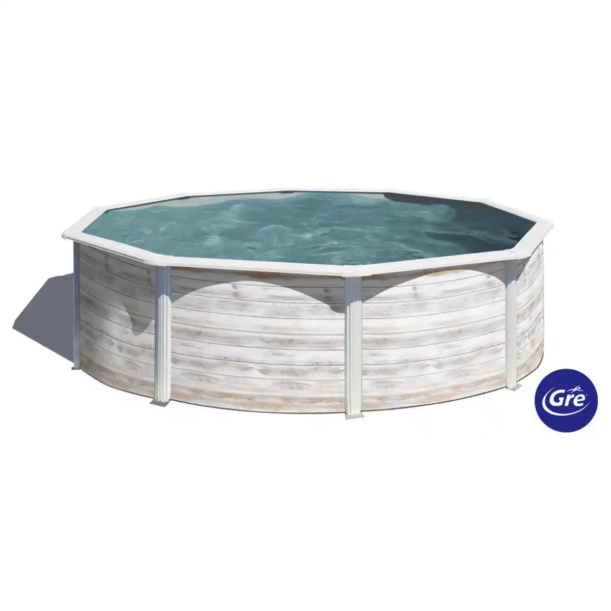 Bild 1 von Gre Pool-Set 2024, Weiß, Metall, 300x120 cm, Freizeit, Pools und Wasserspaß, Pools, Aufstellpools