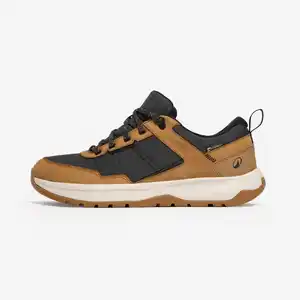 QUECHUA Wanderschuhe Herren wasserdicht Leder Wandern - NH500 WP braun/grau