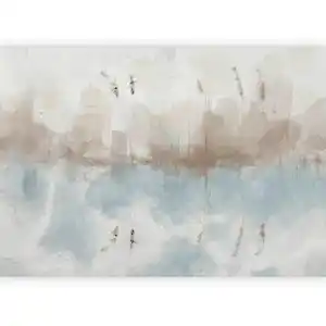 artgeist Fototapete, Beige, Pastellblau, Textil, Abstraktes, 100x70 cm, CE, Tapeten & Wandverkleidungen, Fototapeten