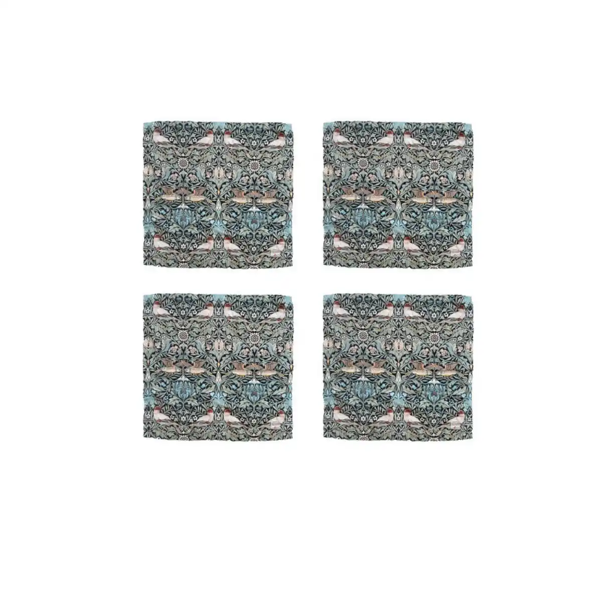 Bild 1 von Stoffserviette Morris Bird, Waldgrün, Textil, Vogel, 45x45 cm, hochwertige Qualität, Wohntextilien, Tischwäsche, Stoffservietten