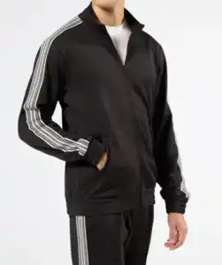 Jacke mit Streifen, schwarz