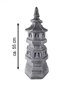 Buddha-Dekoturm, grau