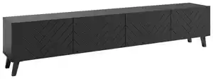 Lowboard Phuket ca. 190x42 cm Schwarz, Schwarz