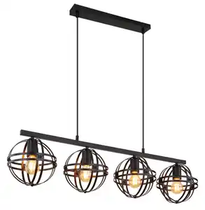 Hängeleuchte Tamara Schwarz max. 60 Watt, Schwarz